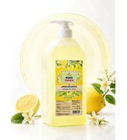 aqua touch 1000 ML Limon Kolonyası %80 Alkol Pompa Başlıklı Limon Kokulu Ferahlatıcı Serinletici Kolonya El Cilt Ev Ofis Kullanım