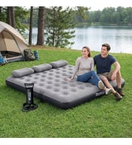 Bestway Ultra King 3 Kişilik Şişme Yatak, El pompası ve Yastık 203x183x22cm 671HC BW149