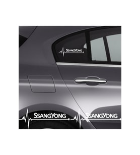 Ssangyong Actyon İçin Uyumlu Aksesuar Oto Ritim Sticker 2 Adet 20*9 Cm