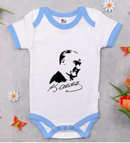 BK Kids Atatürk Temalı Mavi Bebek Body Zıbın-26
