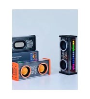 Şeffaf Mecha Müzik Tws Stereo Rgb İşıklı Hoparlör Kablosuz Bluetooth 5.0 Taşınabilir Hoparlör V9