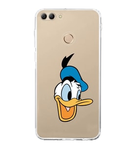 Huawei Y9 2018  Kamera korumalı Kapak Donald Duck Tasarımlı  Şeffaf Kılıf