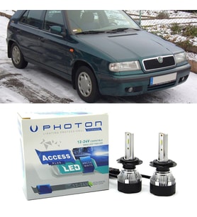 Skoda Felicia Led Xenon Uzun+Kısa Far Ampulü H4 Access Yeni Seri Beyaz