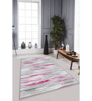 Fuşya Sade Desensiz Kaymaz Tabanlı Dekoratif Halı TA01 - 100 x 160 cm