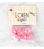 Loren Crafts Pembe 8'li Düğme - 3048