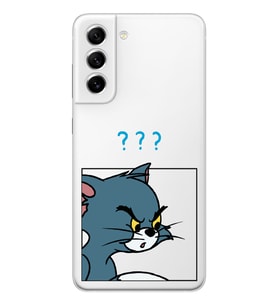 Samsung Galaxy S22 Uyumlu Tom ve Jerry Tasarımlı Şeffaf Telefon Kılıfı