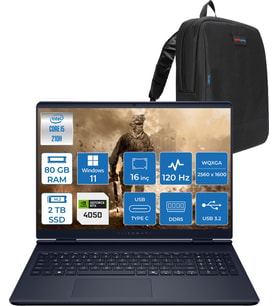 Dell Alienware 16 Aurora Intel Core 5 210H 80GB Ddr5 2tb SSD RTX4050 6gb 85W Windows 11 Pro 16" WQXGA(2560X1600) 120Hz 300NITS Taşınabilir Bilgisayar AC16250P34 + Zetta Çanta