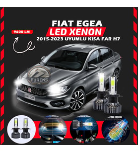 Fiat Egea 2015-2023 Kısa Far Uyumlu Şimşek Etkili Led Xenon Pro Series H7