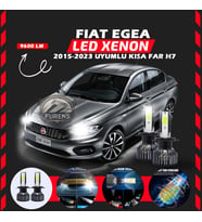 Fiat Egea 2015-2023 Kısa Far Uyumlu Şimşek Etkili Led Xenon Pro Series H7