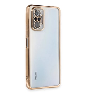 Durukar® Redmi Note 10 Pro Kılıf Lensli Silikon - Gold