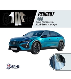 Peugeot 408 Krom İç Kapı Eşiği 4 Parça 2022> Paslanmaz Çelik TAŞLI
