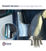 Peugeot 408 Krom İç Kapı Eşiği 4 Parça 2022> Paslanmaz Çelik TAŞLI