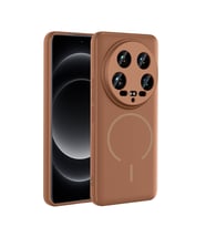 Lexroo Xiaomi Mi 14 Ultra Kılıf M-safe Şarj Özellikli Meta Kılıf - Kahverengi