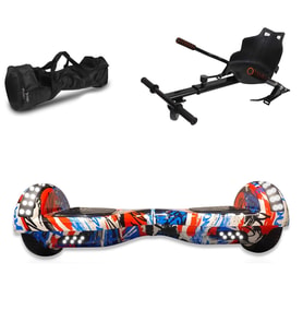 Citymate Elektrikli Kaykay Akıllı Denge Hoverboard + HoverKart + Çanta FULL LEDLİ EXTREM PAKET D09