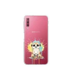 Samsung Galaxy A7 2018 ile Uyumlu Splash Mirket Tasarımlı Şeffaf Silikon Kılıf