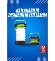 Kamp Lambası Katlanabilir Lamba Solar Şarjlı Led Lamba El Fenerli