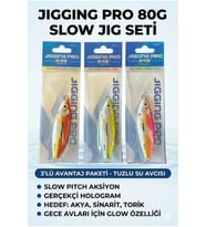 80g Slow Jig 3'lü Avantaj Seti – Tuzlu Suyun Trofe Avcısı