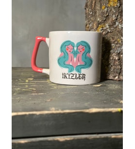 İkizler Burcu Beyaz Kupa Bardak