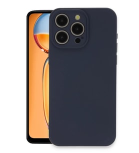 Mey İthalat® iPhone 15 Pro Max Kılıf Nano içi Kadife Silikon - Lacivert