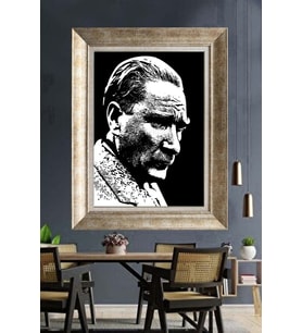 Gümüş Çerçeveli Atatürk Tablo za408