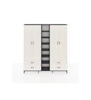 Arges Gardrop 12 Raflı 4 Çekmeceli 2 Askılı 220x30x243 Antrasit-Aytaşı