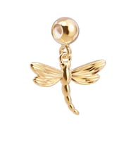 Chocli 18 Ayar Altın Kaplama Charm - Dragon Fly