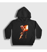 Presmono Unisex Çocuk Siyah Fire Guitar Buckethead Kapüşonlu Sweatshirt 456398tt