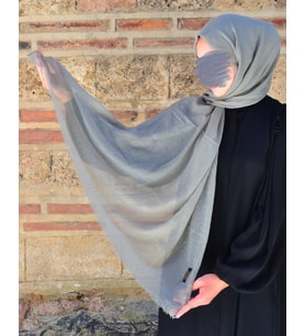 Konfor Bambu Şal Gri – Tok Duruşlu, Kaymaz