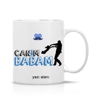 Babalara Özel Canım Babam Yazılı Hediye Çay Kahve Kupa Bardak-baba6