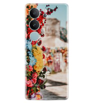 Vivo V29 Kılıf Silikon Desen Özel Seri Gerçek Çiçekler 1743