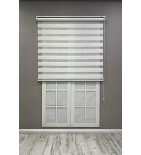 Zebra Stor Perde Dar Plise Güneşlik Perde Beyaz