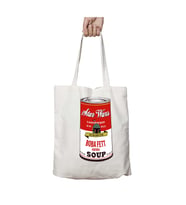 Star Wars Campbells Soup Boba Fett Andy Warhol iki Tarafı Kalıcı Baskılı Yıkanabilir Çanta