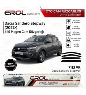 DACİA SANDERO STEPWAY (2021>) 4'LÜ SUV MUGEN CAM RÜZGARLIĞI