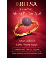 Sertifikalı Yüksek Tansiyon Enerji Yüzüğü – Afrika Pembe Opal Taşı Ayarlamalı Gold Yengeç Terazi (Çok Renkli)