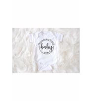 Quarantine Baby Baskılı Bebek Zıbını