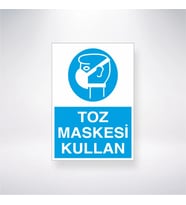 Toz Maskesi Kullan 21x28 Arkası Yapışkanlı Levha