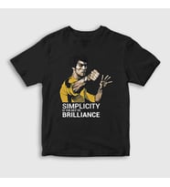 Presmono Unisex Çocuk Siyah Brilliance Bruce Lee T-Shirt 256652tt