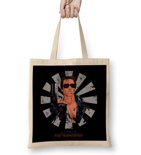 The Terminator Retro Japanese Bez Çanta Uzun Saplı