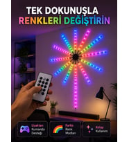 Rgb Led Duvar Lambası Uzaktan Kumandalı Telefon Kontrollü Ortam Aydınlatması
