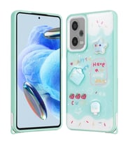 Xiaomi Redmi Note 12 Pro 5G Uyumlu Kılıf Parlayan Simli Kabartma Figürlü Zore Cevze Kapak