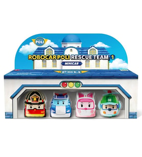 POLI MRT-760 Robocar Poli NessiWorld Kasabanın Kurtarma Araçları 4lü Set
