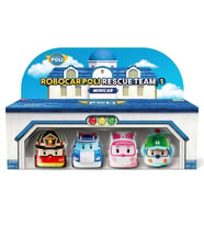 POLI MRT-760 Robocar Poli NessiWorld Kasabanın Kurtarma Araçları 4lü Set