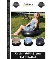 #Koltuk Kadife Dokulu Ergonomik Konforlu Kamp Bahçe Portatif Katlanabilir Şişme Tekli Koltuk