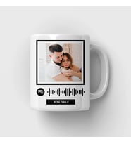 Kişiye Özel Tasarım Spotify Müzik Tasarımlı Kupa Bardak