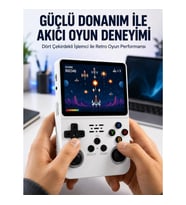Mey İthalat® Retro El Konsolu 64 GB – 15.000 Oyun, Geniş Platform Desteği, 3.5” IPS Ekran Yeni Nesil