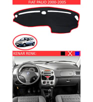 Fiat Palio 2000-2005 Için Uygun Torpido Koruma Halısı Siyah Kenar Renk Kırmızı