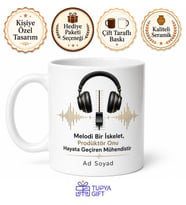 Müzik Prodüktörü Hit Şarkıların Mimarı Kahve Kupası Özel Tasarım Hediye Bardak
