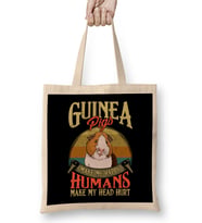 Guinea Pigs Make Me Happy Humans Make My Head Hurt Bez Çanta Uzun Saplı
