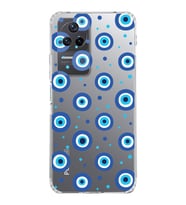 PrintiFy Xiaomi Poco F4 ile Uyumlu 1mm Slim Fit Nazar Boncuğu 1 Baskılı Şeffaf  Kılıf