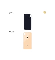 iPhone XS MAX Altın Renk Arka Kapak Arka Cam Batarya Kapağı Lazer Kesim Kapak Pil Kapağı